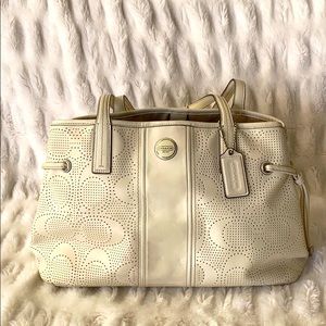 Coach Off-White Signature Perforated Bag